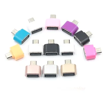 Лот 100ps пластмасова или алуминиева обвивка Android Micro USB към USB OTG адаптер мъжки кабелен конвертор за Samsung HTC Sony Xiaomi таблет