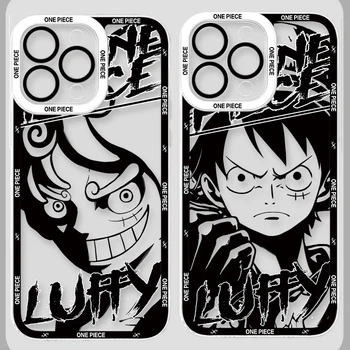 Луксозен O-One Piece Luffy Gear 5 мек силиконов калъф за iPhone 15 14 13 Pro Max 12 Mini 11 11Pro XR XS X 8 7 6 6S Plus SE 2020