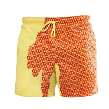 Лято Кратко Бързо сухо къпане Плуване Промяна на цвета плажни шорти Момче Дете Удобни плажни панталони Температурна дъска