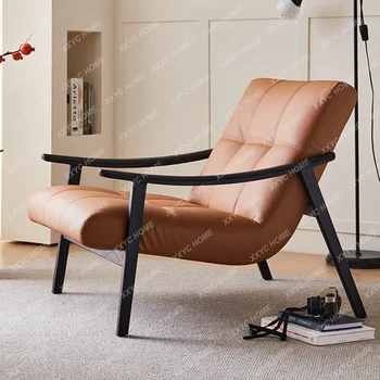 масивна дървесина единичен диван италиански модерен проба стая отдих стол вила мързелив диван