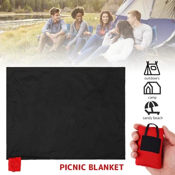 Мини джоб пикник мат плаж одеяло открит къмпинг тревата мат деца пълзене подложка сгъваем земята лист с чанта за носене 110x70cm