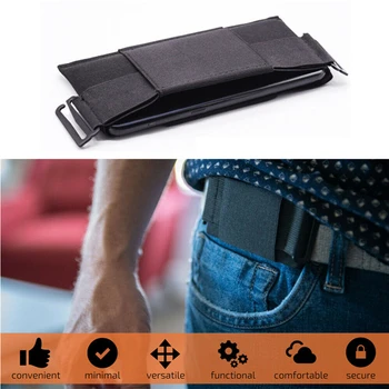 Минималистичен невидим портфейл мода Cool мини чанта ключ карта телефон практичен нов открит ултра тънка талия чанта