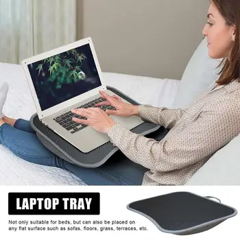 Многофункционално бюро за лаптоп с възглавница и пълно с частици пяна, малка маса за възглавници, твърда подложка за мишка