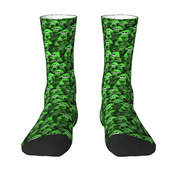 Мода мъжки зелен взвод игра калмари рокля чорапи унисекс breathbale топло 3D отпечатани екипажа чорапи