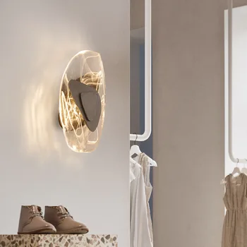 Модерен светодиоден дизайнер на стенни лампи творческо арт осветление за хол спалня фон стена нощно шкафче монтирани светлина лукс