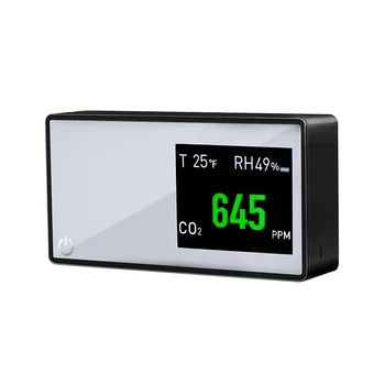 монитор за качеството на въздуха, 3 в 1 многофункционален детектор за въглероден диоксид, CO2 монитор за вътрешен RV офис