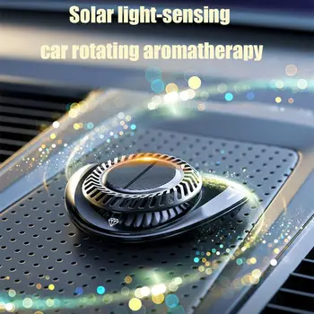 Монтирана на превозно средство слънчева въртяща се ароматерапия със скрит регистрационен номер Ароматизатор за кола Преносими дифузори за етерични масла