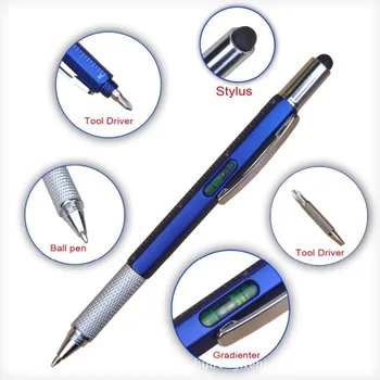 Мултифункционален винтоверт, писалка за инструменти, шублер, изравнител, мащаб, капацитет докосване топка писалка