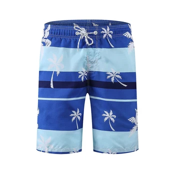 Мъжки бански Големи плажни панталони Мъжки плувни шорти Направо тънко петно нееластичен плувен багажник