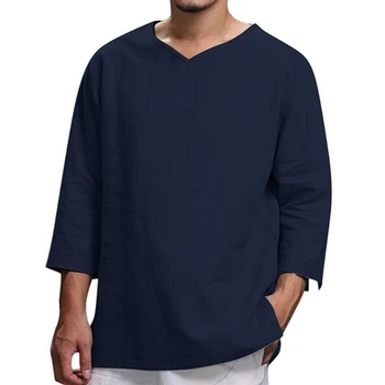 Мъжки ежедневни върхове дълъг ръкав екипажа врата плътен цвят хлабав годни тениски пуловери улично облекло хипстър тениски