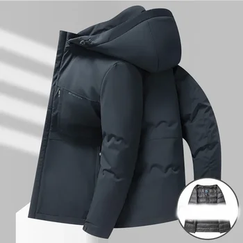 Мъжко палто ново зимно разглобяемо вътрешно потник Casual Hooded универсално модно палто