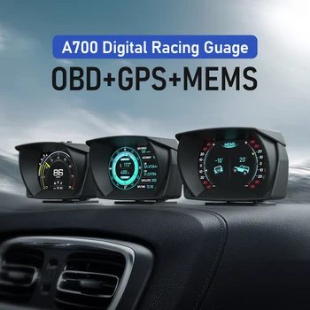 Най-новият A700 OBD + GPS грейдер състезателен многофункционален инструмент главата нагоре дисплей HUD код таблица турбина температура на водата скорост