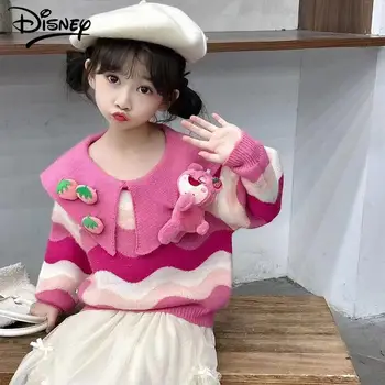 Нов 2Pcs Disney Lotso детски пуловер Kawaii аниме карикатура момиче зимна малка мечка плюшени топъл пуловер сладък зимно палто топ подаръци