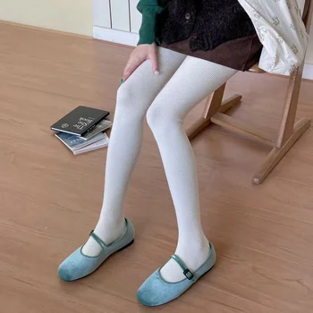 Нов есенен зимен чорапогащник жени JK Лолита момичета бедрото високи чорапи чорапогащник корейски стил плътен цвят чорапогащи чорапогащник гамаши