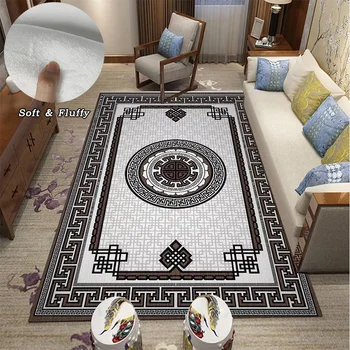 нов китайски стил килим за хол луксозен голям размер мека площ килими спалня декорация 200x300 еластични холни маси постелки