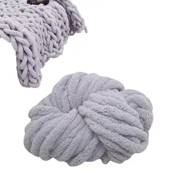 Нова буци одеяло плетене прежда DIY шенилна прежда за плетене на една кука хвърлят одеяло възглавница възглавници меки топли плетене на една кука прежда шал линия