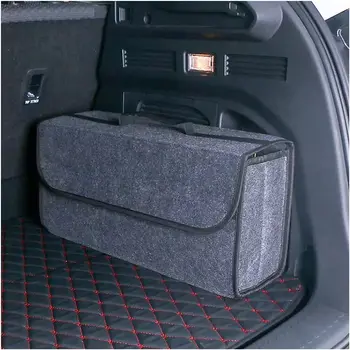 Нова кола багажник организатор кола сгъваема мека филц кутия за съхранение на товари контейнер кутия багажник чанта подреждане подреждане държач мулти-джоб