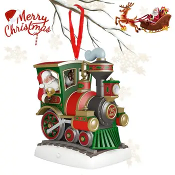 Нова Коледа влак висулка прекрасен влак висящи орнаменти за дома декор Нова година коледно дърво капка декорации подарък аксесоари