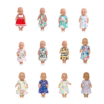 Нова рокля кукла дрехи годни 17inch 43cm кукла дрехи роден бебе костюм за бебе рожден ден фестивал подарък