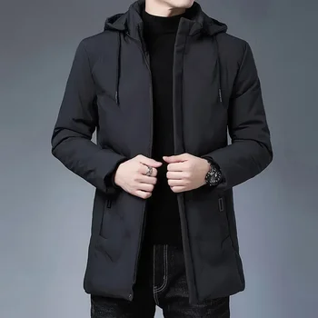 Облекло Мъже 2023 Мъжки зимен отдих Удебелена качулка Свалящо се топло памучно палто Мъжко палто Зимно памучно палто