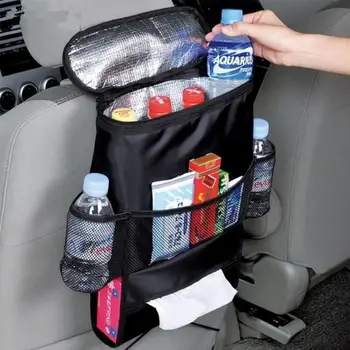 Организатор на столче за кола Чанта за съхранение на напитки Съхранение на лед за кола Съхранение на ледени пакети Мулти-джобни завеси Разни организатор Чанта за съхранение на напитки за кола
