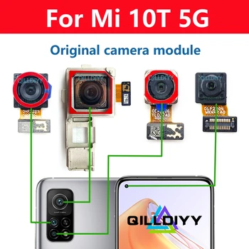 оригинален за Xiaomi Mi 10T 5G 10 T Предно селфи обърнато назад Задна камера модул изглед задната страна Flex кабел Main Ultrawide Macro