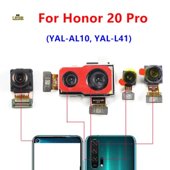Оригинална предна и задна задна камера за Huawei Honor 20 Pro Основна облицовка на фронтална камера модул Flex кабел резервни части