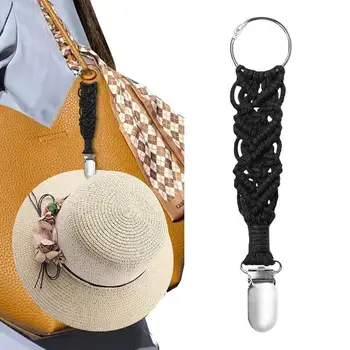 Памучна шапка клип за пътуване ръчно изработени плетене шапка притежателя за лятото пътуване на чанта плат приятелски чанта аксесоар с duckbill