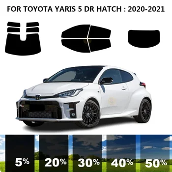 Предварително изрязана нанокерамика кола UV комплект за оцветяване на прозорци Автомобилно фолио за прозорци за TOYOTA YARIS 5 DR HATCH 2020-2021