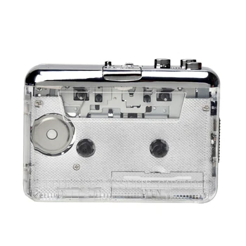 Прозрачен касетофон Портативен MP3 касета към MP3 Type-c лентов плейър Поддръжка за Windows XP, Vista, за Windows 7