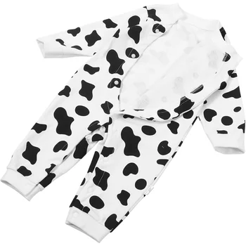 Пролет и есен Бебешки дрехи Пижама за малки деца за мъже Новородено боди памук крава печат гащеризон