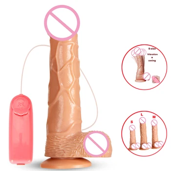 реалистичен вибратор за жени секс играчки телескопичен вибратор пенис силна смукателна чаша вибратори за жени вибриращи продукти за възрастни