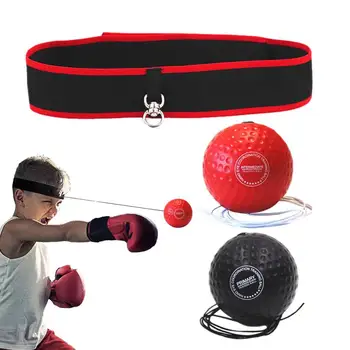 Регулируема лента за глава рефлекс топка бокс обучение лента за глава за възрастни упражнение координация ръка-око бокс топки за спалня