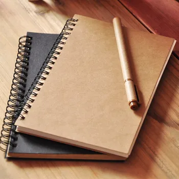 Реколта скицник дневник рисуване Doodle мека корица черна хартия скицник бележник рисуване тетрадка офис училищни пособия