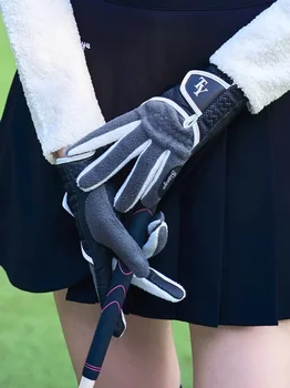 Ръкавици за голф за жени Топъл и сензорен екран руно против хлъзгане ръкавици 1 чифт за лява и дясна ръка