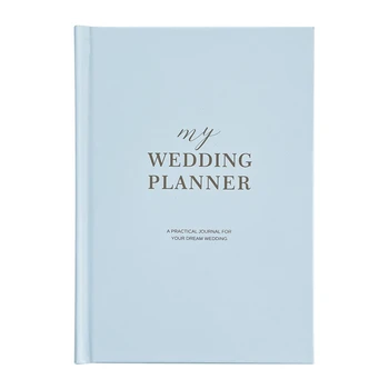 Сватбен плановик книга и организатор Пълният булчински дневник за планиране за сгодени двойки A5 тетрадка с твърди корици