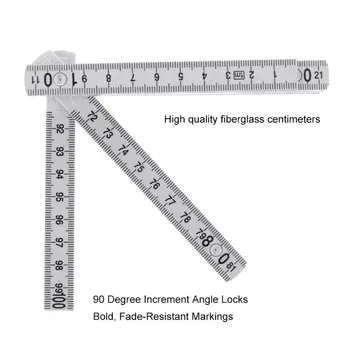 Сгъваема линийка Измерване на сгъваемо правило Метрични измервания Лека композитна конструкция Владетел за дърводелски дропшипинг