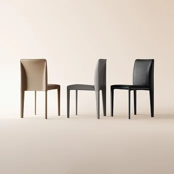 седло кожен стол за хранене за домашна употреба прост модерен стол модел стаи хотели кафенета столове ресторанти