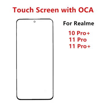 Сензорен екран за Realme 10 11 Pro Plus LCD дисплей на предния панел Външен стъклен капак Ремонт на обектива Резервни части OCA