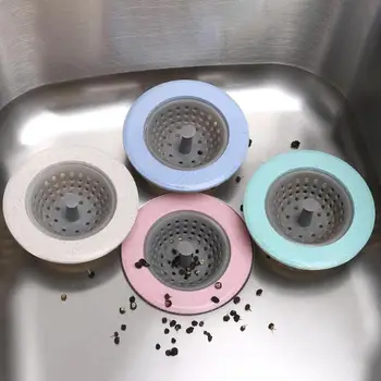 Силиконова пшенична слама кухненска мивка цедка баня душ канализация мивка канализация капак мивка гевгир канализация филтър за коса цедка