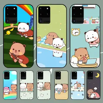 Сладък BUBU DUDU Калъф за телефон с любовни мечки за Samsung Galaxy A11 A12 A20 A21 A73 A80 A91 s E Shell