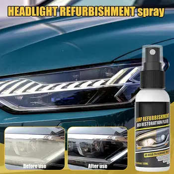Спрей за покритие на фаровете Течен почистващ препарат за автомобилни светлини и реставратор UV устойчив и ефективен спрей за покритие на фаровете за автомобилни камиони
