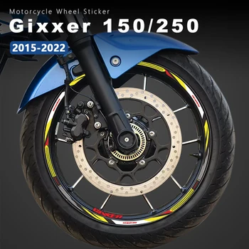 Стикери за мотоциклетни колела Водоустойчив за Suzuki Gixxer 250 Аксесоари Gixxer 150 250 SF 2015-2023 2022 2021 Джанта Decal Strip