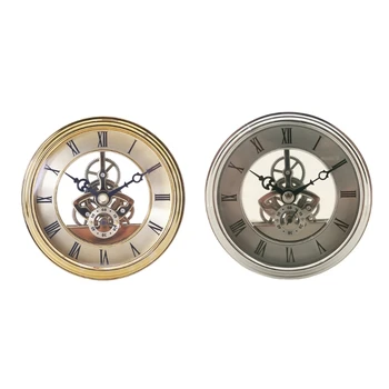 стилен 97mm / 3.82in кръг часовник вложка с римски цифри ясни ръкави дизайни часовник за офис дисплей и подарък