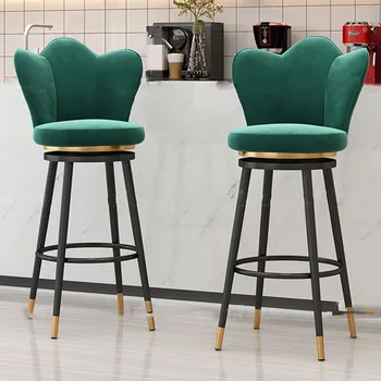 стилен дизайнерски бар столове модерен метален кръгъл златен дизайн скандинавски стол минималистичен удобен Barkrukken мебели за дома