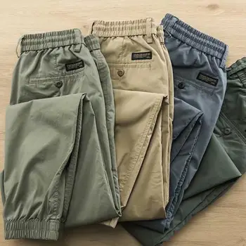 страничен джоб Sweatpants универсален мъжки случайни спортни панталони с ластик на талията шнур цип/бутон лети за пролетта есен
