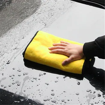  Супер абсорбираща автомивка Микрофибърна кърпа за почистване на автомобили Кърпа за сушене Голям размер 30 * 30 см Подгъваща кърпа за грижа за автомобила Детайлна кърпа