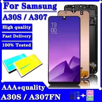 Тест дисплей за Samsung A30s LCD за A307 A307FN A307G A307GN A307GT LCD сензорен екран дигитайзер събрание подмяна