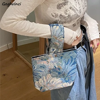 Топ дръжка чанти жени реколта живопис модел Harajuku дами мода чанти индивидуално платно френски дизайнер Mujer Bolsa