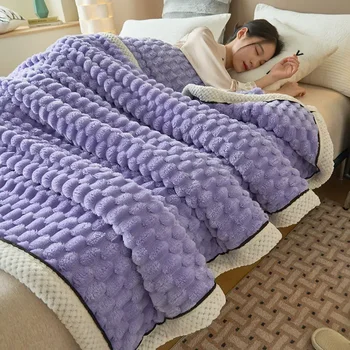 Топло одеяло Голям Siz многофункционално одеяло семейство диван агнешко плюшен диван кожата приятелски 100x150/200230cm по избор